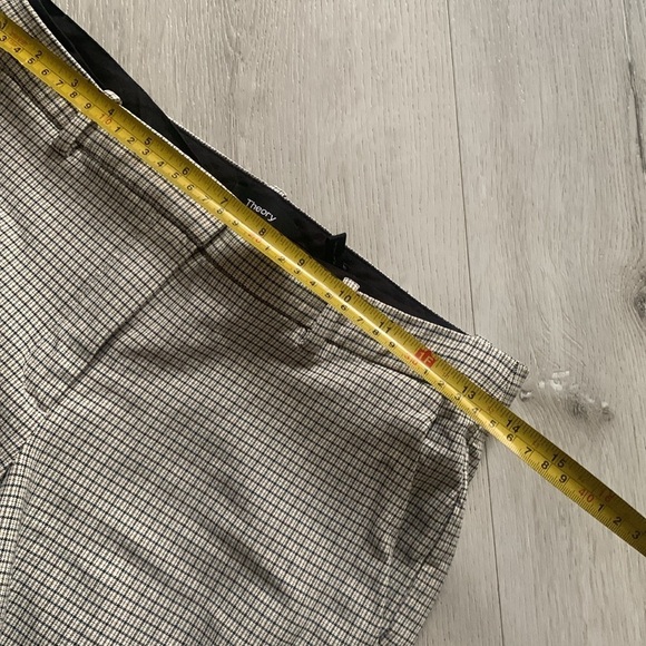 Theory women’s plaid ankle pants size 2‎  classic casual cropped career - Picture 10 of 13